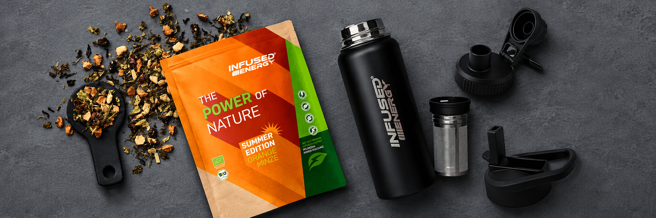 Conjuntos com garrafa infusora Infused Energy